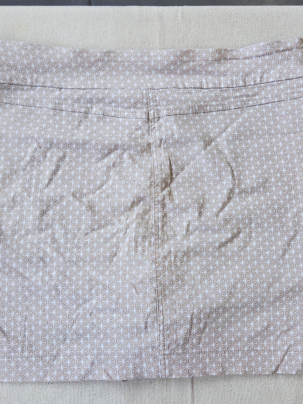 Beige Geo-Print Women's Skort